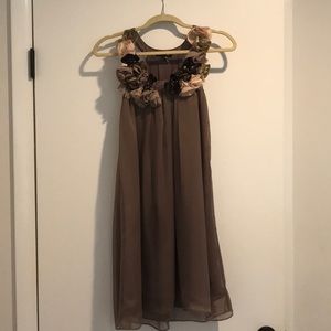 Cocktail dress with flower collar